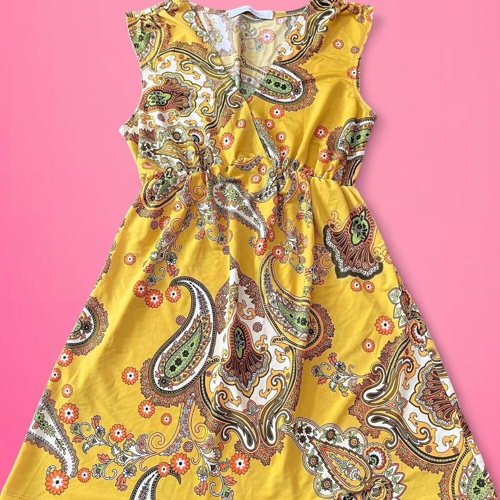 Vintage Y2K Charlotte Russe tunic blouse retro paisley fairycore hippie